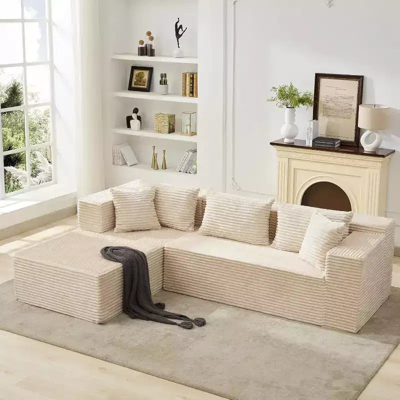 106 Cloud Sectional Couch with L-Shape Chaise,Modern Modular Sofa with Deep Seat,Upholstered Couches for Living Room,Left Facing