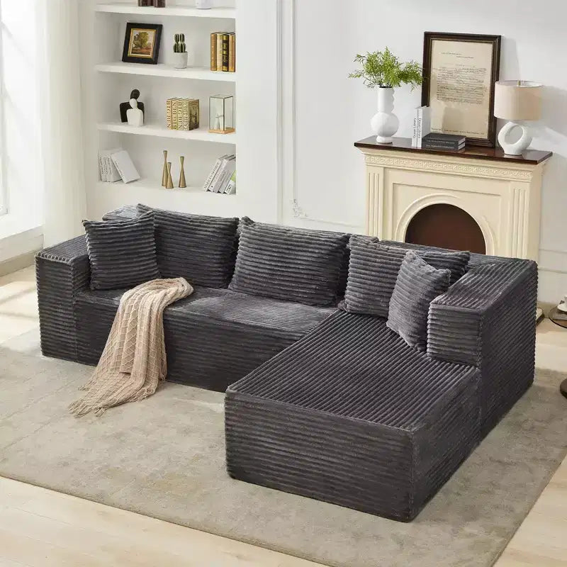 106 Cloud Sectional Couch with L-Shape Chaise,Modern Modular Sofa with Deep Seat,Upholstered Couches for Living Room,Left Facing