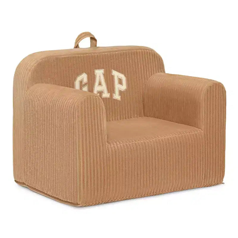 Gap Cozee Ribbed Velour Chair, Beige