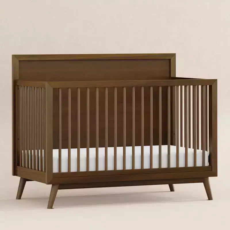 Lit de bébé convertible 4-en-1 Palma Mid-Century avec kit de conversion pour lit de tout-petit