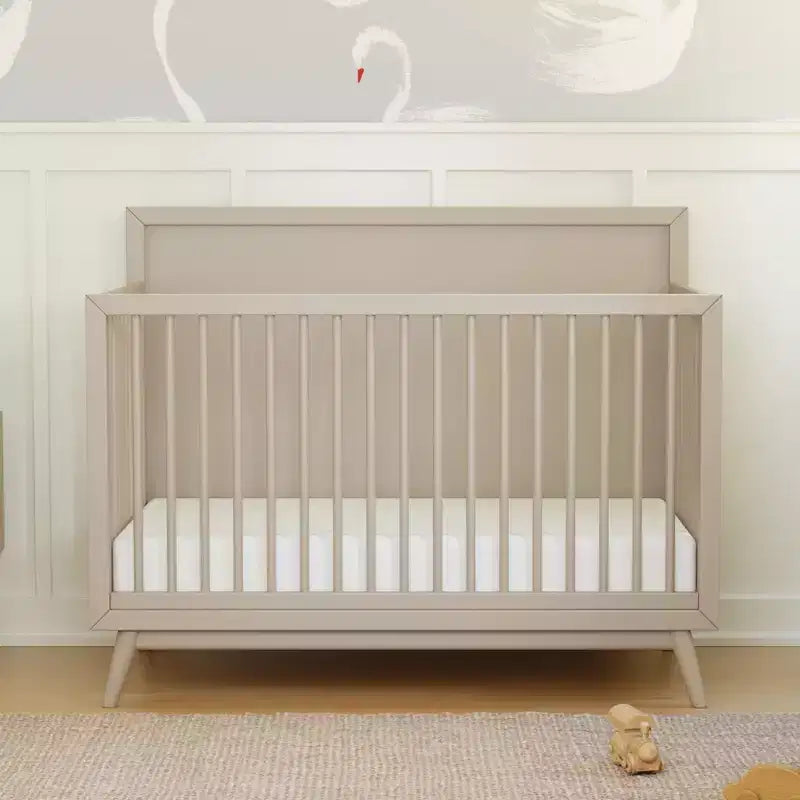 Lit de bébé convertible 4-en-1 Palma Mid-Century avec kit de conversion pour lit de tout-petit