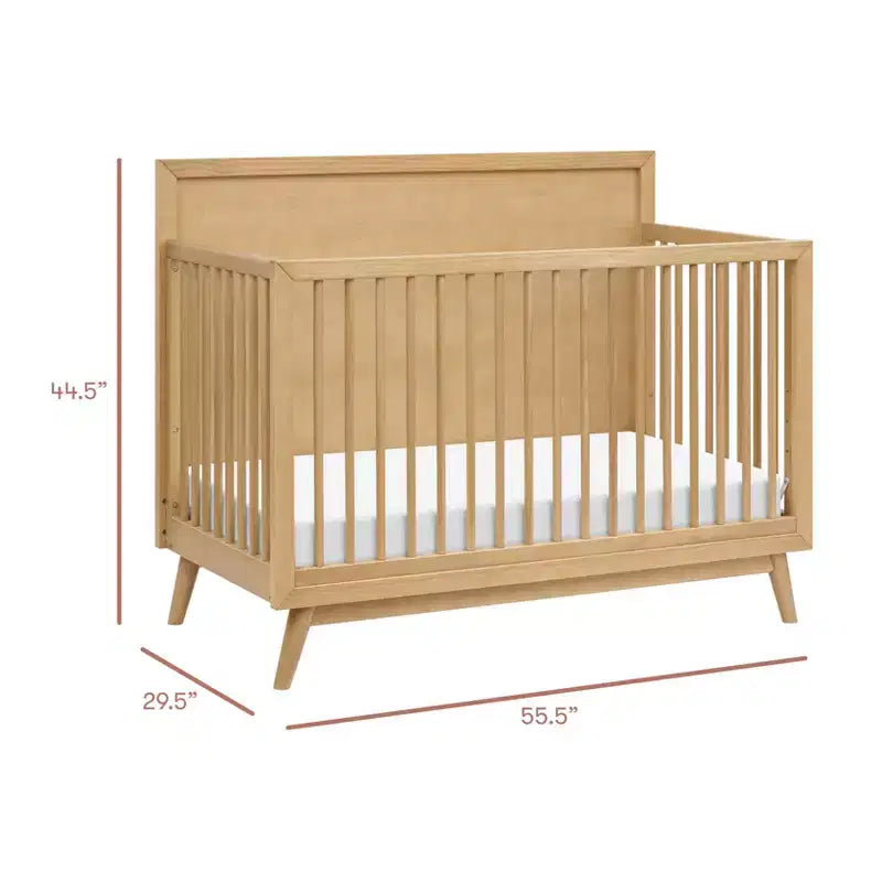 Lit de bébé convertible 4-en-1 Palma Mid-Century avec kit de conversion pour lit de tout-petit