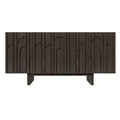 CLIHOME Modern 4 Doors Freestanding Wood Storage Buffet Sideboard, TV Stands and Console