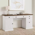 Home Office Desk Storage, 60 Inch Desk with Charging Station and Recessed, Wooden Computer Desk Writing Desk with File Drawer for Study Room