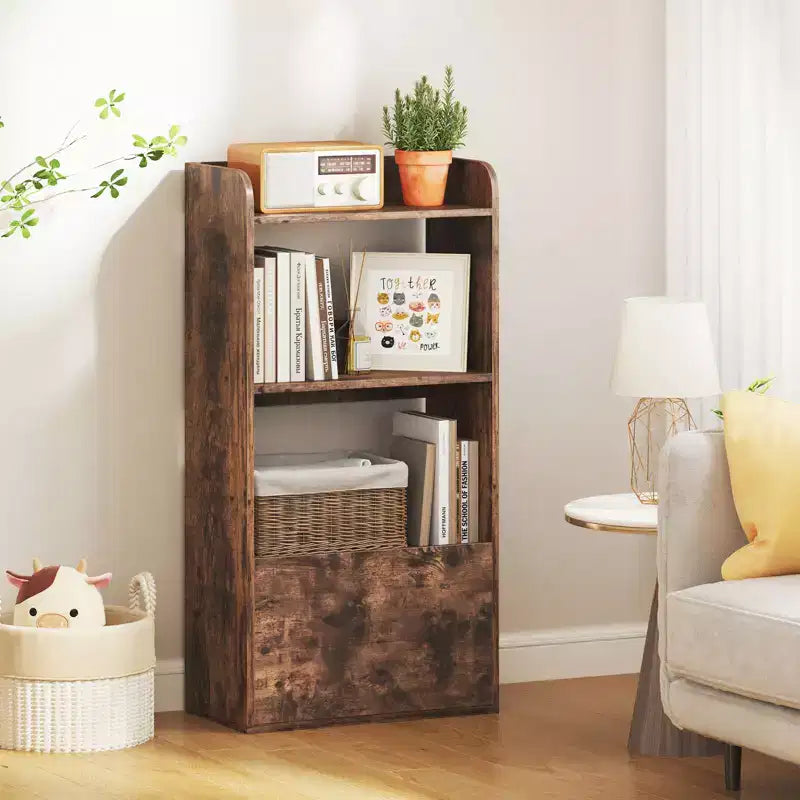 Étagère avec tiroir, 3 niveaux ouverts, kit anti-basculement pour salon