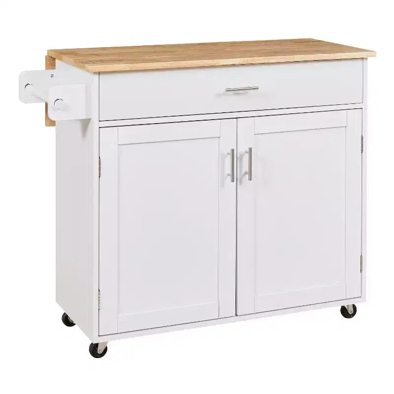 Dessertes de cuisine roulantes avec rangement, îlots de cuisine sur roulettes avec étagère tour réglable, chariots de cuisine avec plateau en bois et étagère de rangement