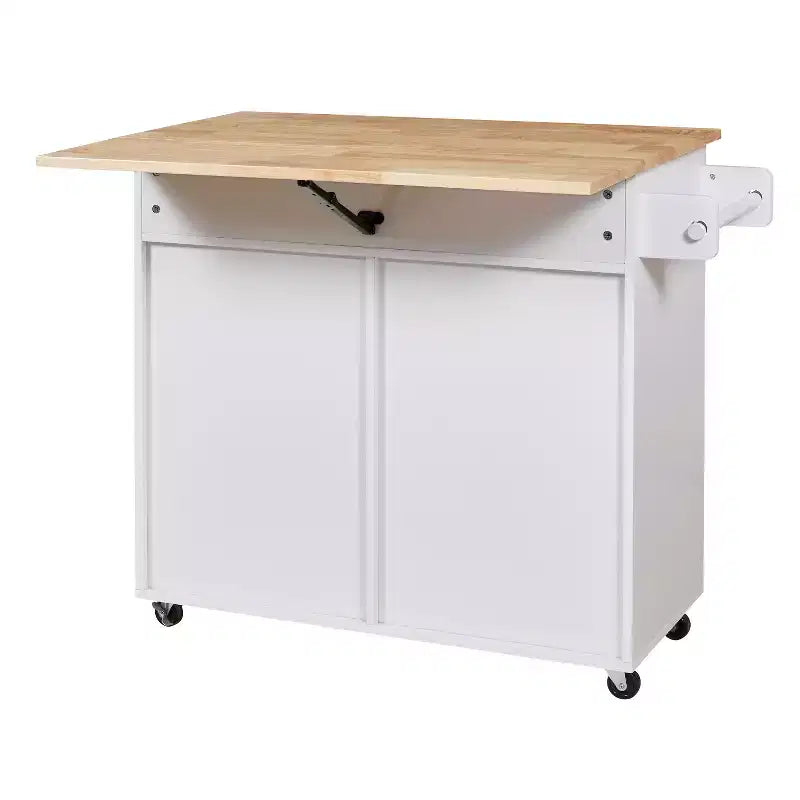 Dessertes de cuisine roulantes avec rangement, îlots de cuisine sur roulettes avec étagère tour réglable, chariots de cuisine avec plateau en bois et étagère de rangement