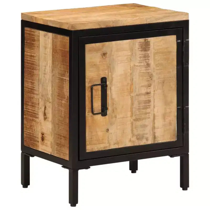Table de chevet 40x30x52,5 cm en bois de manguier massif brut