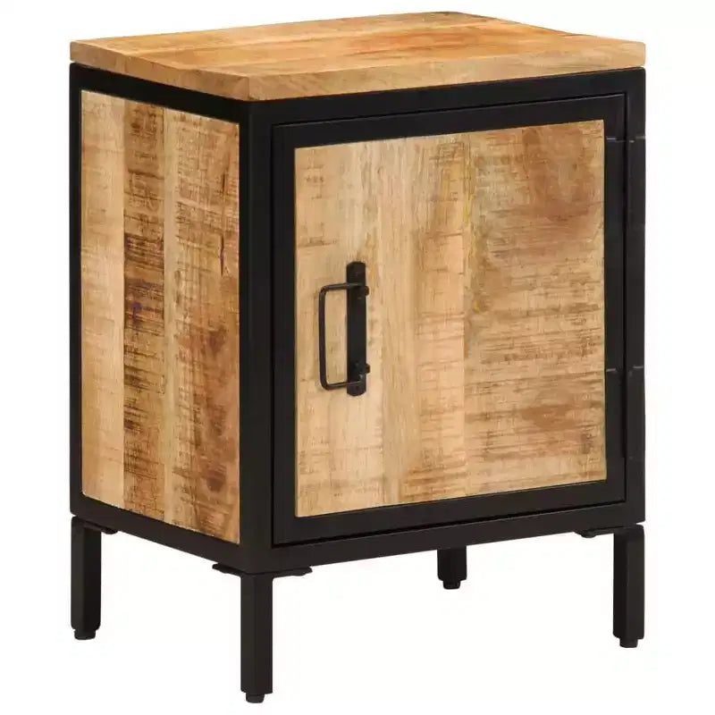 Table de chevet 40x30x52,5 cm en bois de manguier massif brut