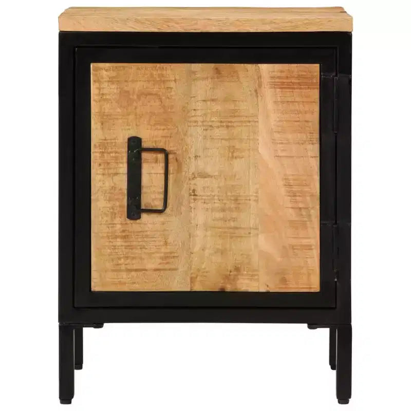 Table de chevet 40x30x52,5 cm en bois de manguier massif brut