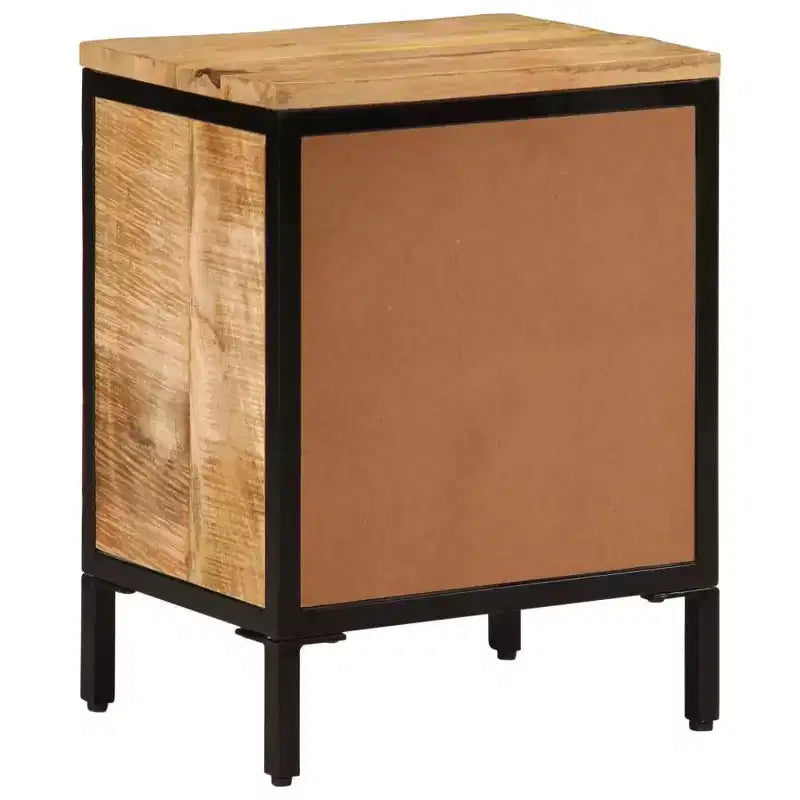 Table de chevet 40x30x52,5 cm en bois de manguier massif brut