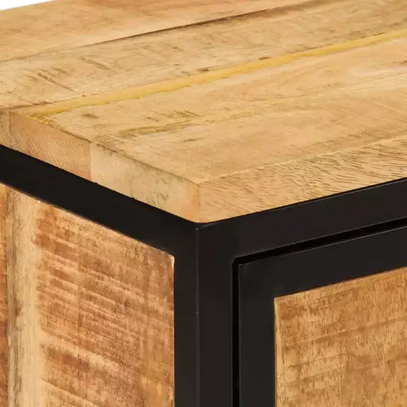 Table de chevet 40x30x52,5 cm en bois de manguier massif brut