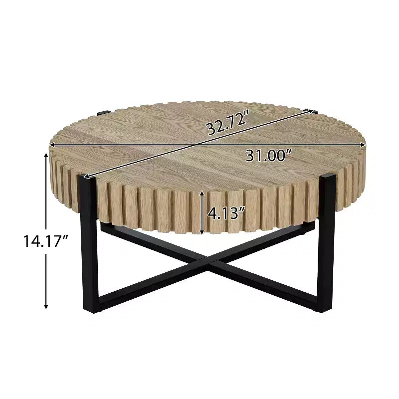 Table basse ronde industrielle Zane