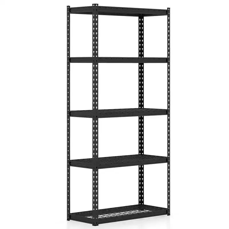 Costway 5-Tier Storage Shelf Heavy Duty Storage Utility Rack Shelf w/Anti-tipping Device