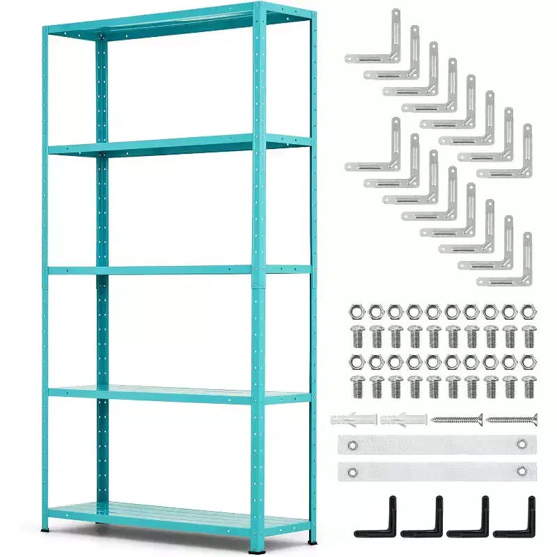 Étagère métallique à 5 niveaux pour charges lourdes, capacité de 227 kg, étagères de rangement de garage à hauteur réglable, étagères en métal, étagères industrielles