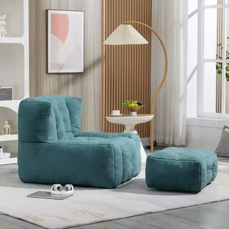 Fauteuil poire pour le sol, canapé paresseux avec mousse à mémoire de forme et ottoman, canapé poire pour salle de lecture, salon