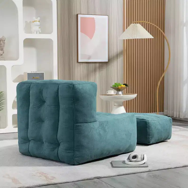Fauteuil poire pour le sol, canapé paresseux avec mousse à mémoire de forme et ottoman, canapé poire pour salle de lecture, salon