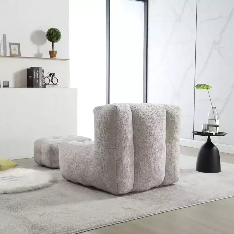 Fauteuil poire pour le sol, canapé paresseux avec mousse à mémoire de forme et ottoman, canapé poire pour salle de lecture, salon