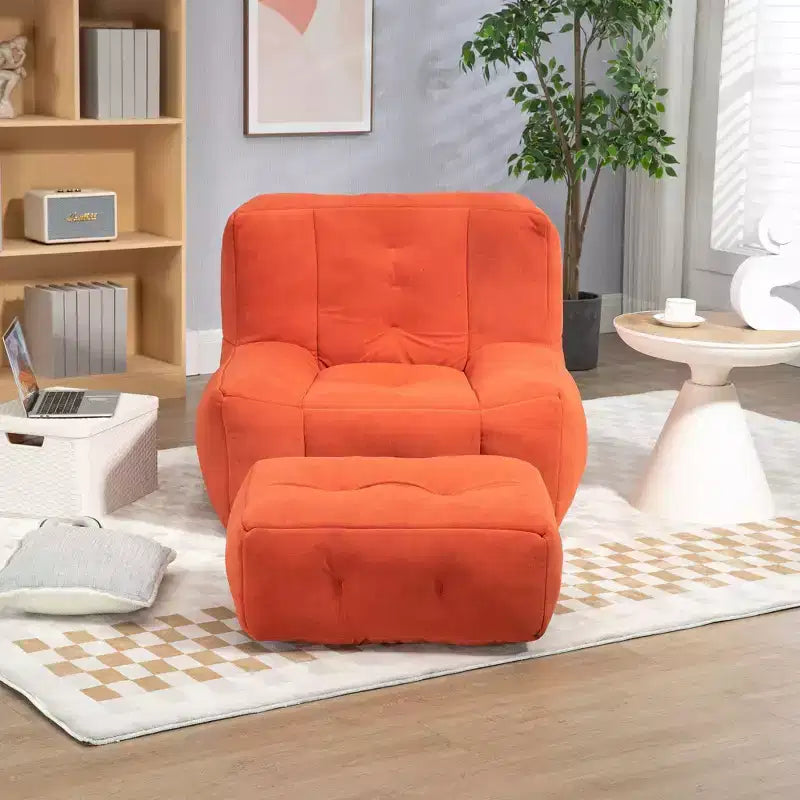 Fauteuil poire pour le sol, canapé paresseux avec mousse à mémoire de forme et ottoman, canapé poire pour salle de lecture, salon