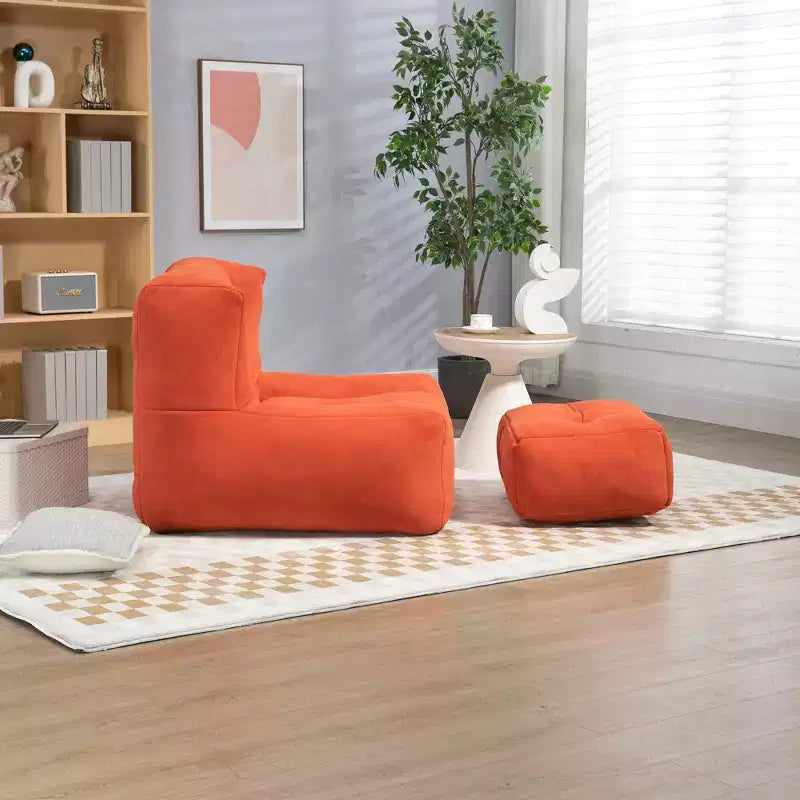 Fauteuil poire pour le sol, canapé paresseux avec mousse à mémoire de forme et ottoman, canapé poire pour salle de lecture, salon