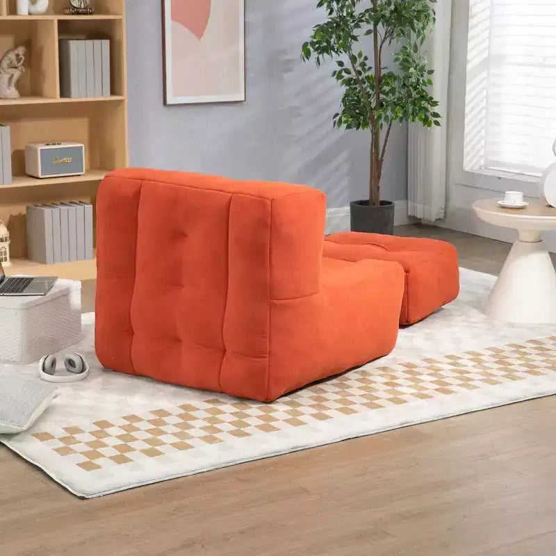 Fauteuil poire pour le sol, canapé paresseux avec mousse à mémoire de forme et ottoman, canapé poire pour salle de lecture, salon