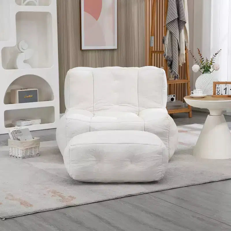 Fauteuil poire pour le sol, canapé paresseux avec mousse à mémoire de forme et ottoman, canapé poire pour salle de lecture, salon