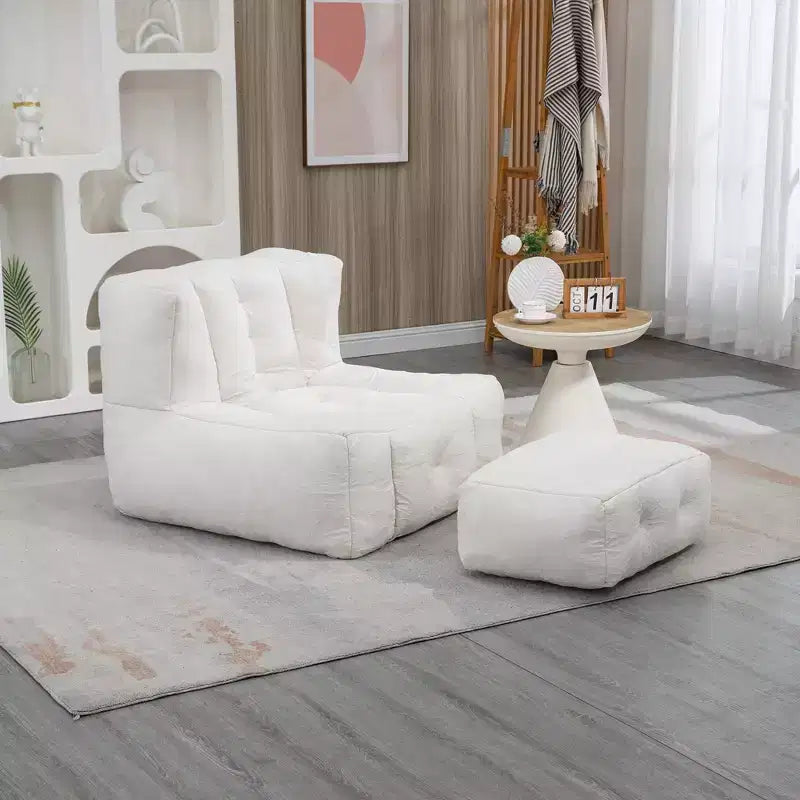 Fauteuil poire pour le sol, canapé paresseux avec mousse à mémoire de forme et ottoman, canapé poire pour salle de lecture, salon