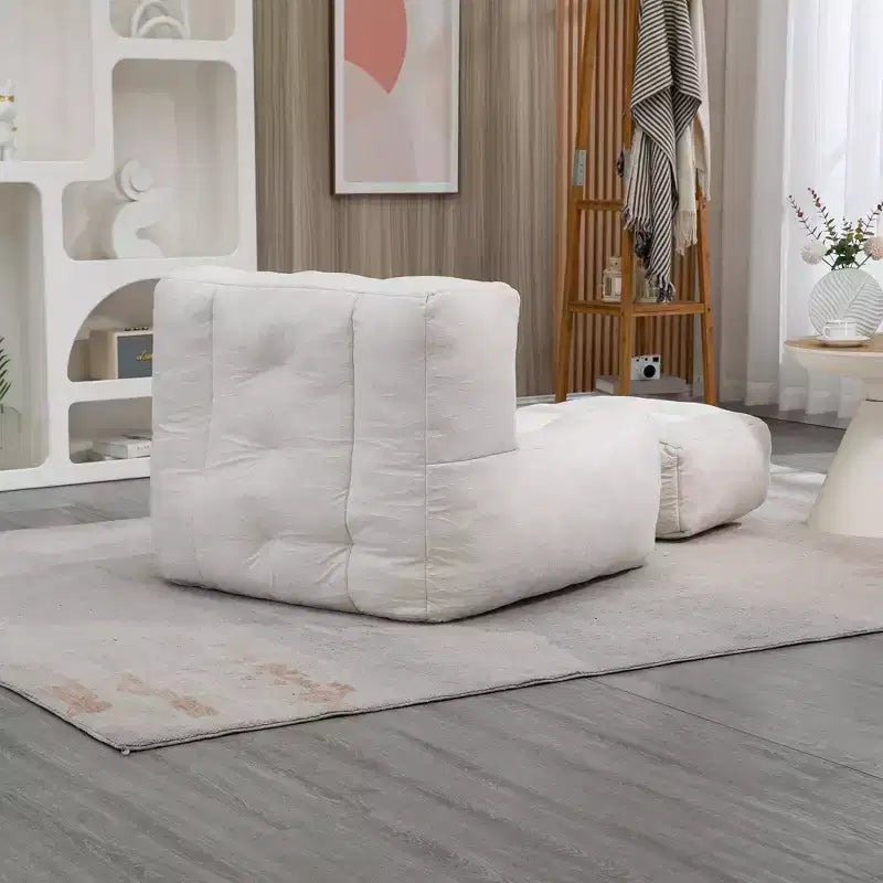 Fauteuil poire pour le sol, canapé paresseux avec mousse à mémoire de forme et ottoman, canapé poire pour salle de lecture, salon