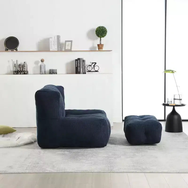 Fauteuil poire pour le sol, canapé paresseux avec mousse à mémoire de forme et ottoman, canapé poire pour salle de lecture, salon