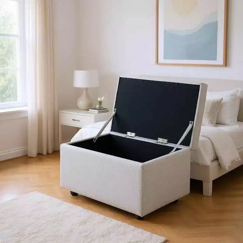 Tabouret de rangement multifonctionnel, assise et rangement en un, entrée de salon