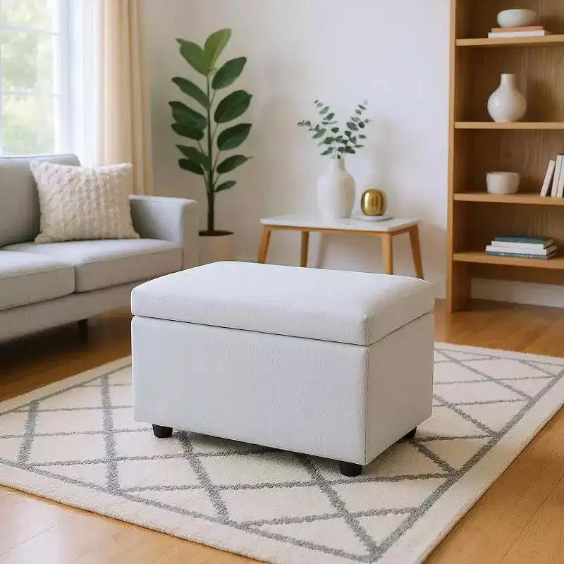 Tabouret de rangement multifonctionnel, assise et rangement en un, entrée de salon