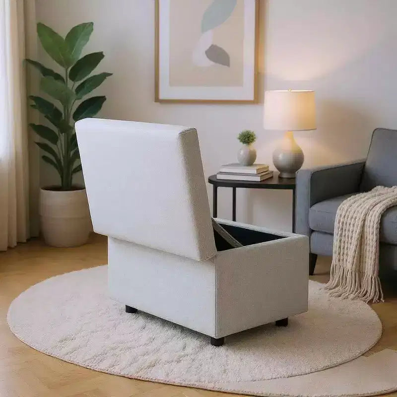 Tabouret de rangement multifonctionnel, assise et rangement en un, entrée de salon